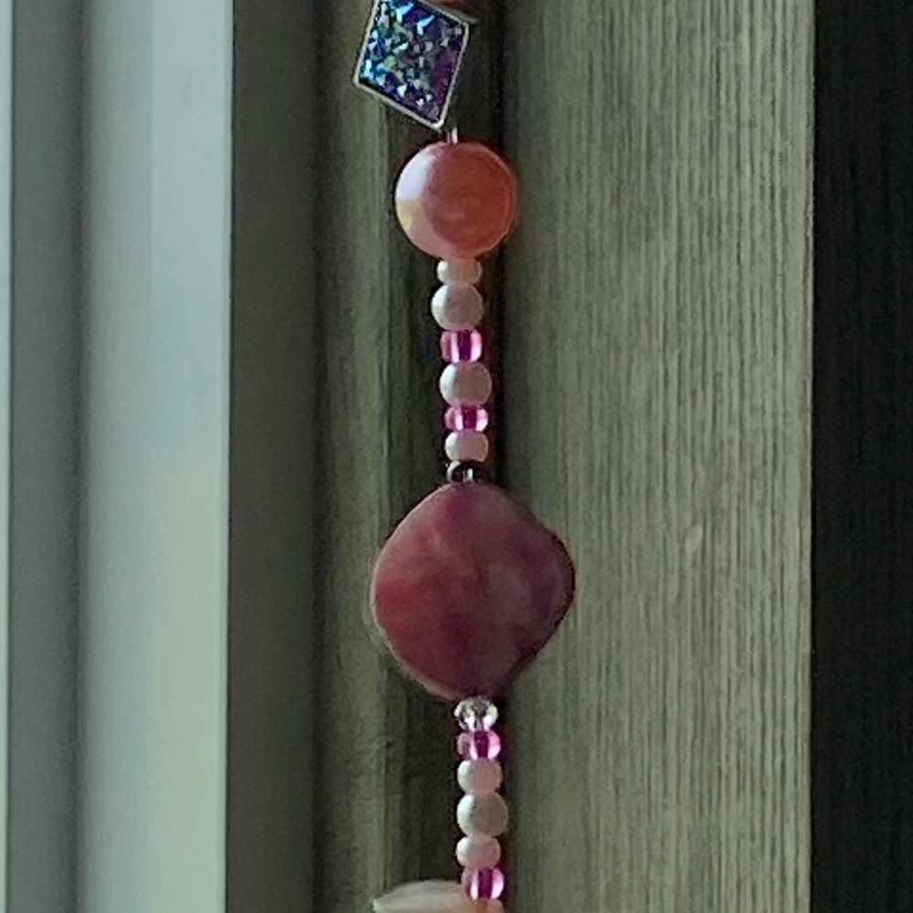 JankyCatchers:  pink hand strung beads refurbished costume & 2nd hand jewelry